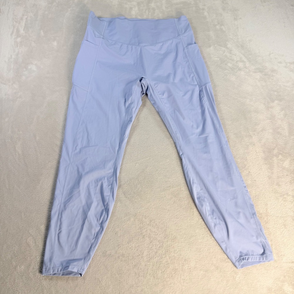 Halara Ultrasculpt Ruched Leggings Women XL Blue Nylon Crossover Pocket Yoga